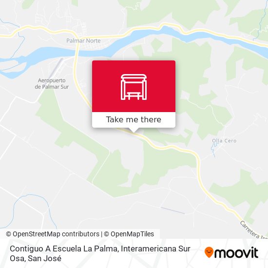 Contiguo A Escuela La Palma, Interamericana Sur Osa map