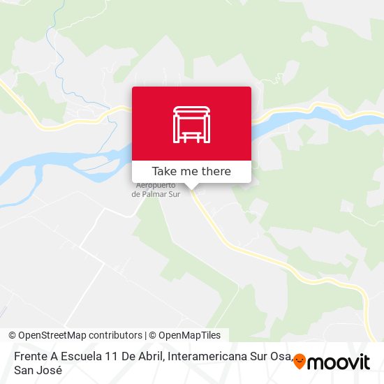 Frente A Escuela 11 De Abril, Interamericana Sur Osa map