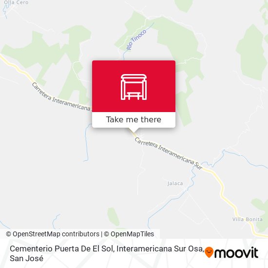 Mapa de Cementerio Puerta De El Sol, Interamericana Sur Osa