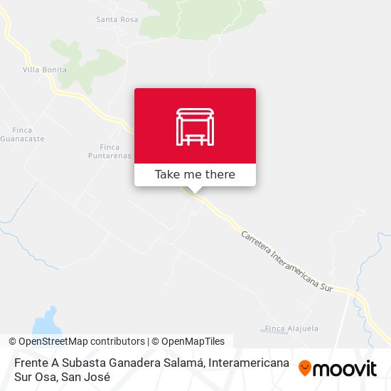Frente A Subasta Ganadera Salamá, Interamericana Sur Osa map
