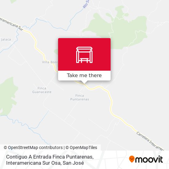 Contiguo A Entrada Finca Puntarenas, Interamericana Sur Osa map