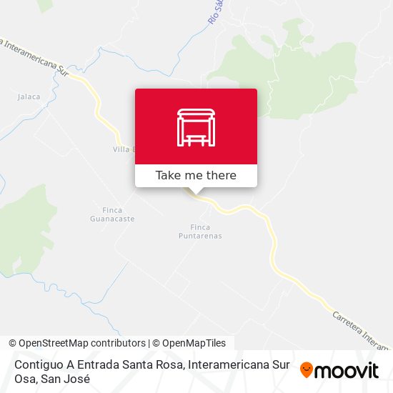Mapa de Contiguo A Entrada Santa Rosa, Interamericana Sur Osa