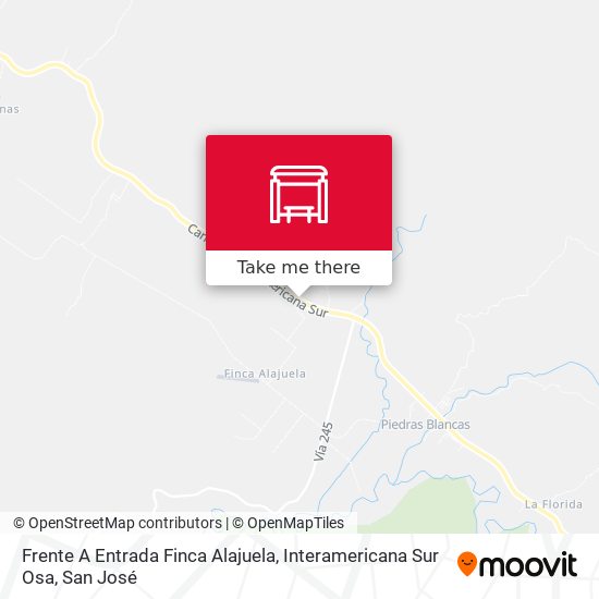 Frente A Entrada Finca Alajuela, Interamericana Sur Osa map