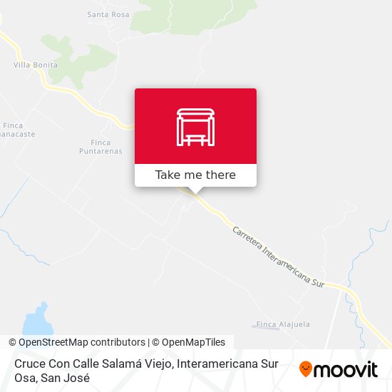 Cruce Con Calle Salamá Viejo, Interamericana Sur Osa map