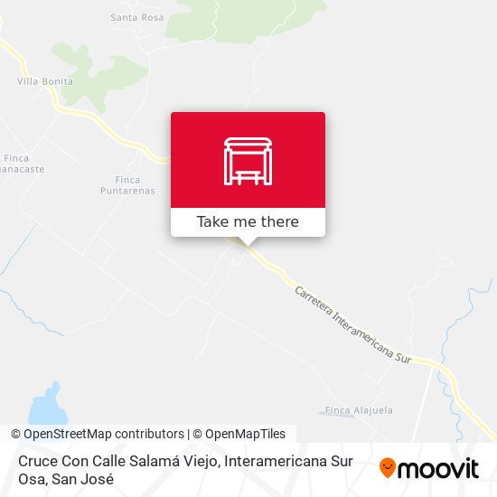 Cruce Con Calle Salamá Viejo, Interamericana Sur Osa map