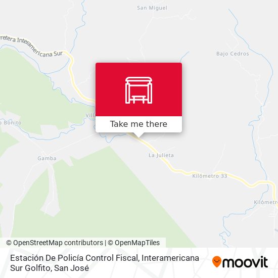 Estación De Policía Control Fiscal, Interamericana Sur Golfito map