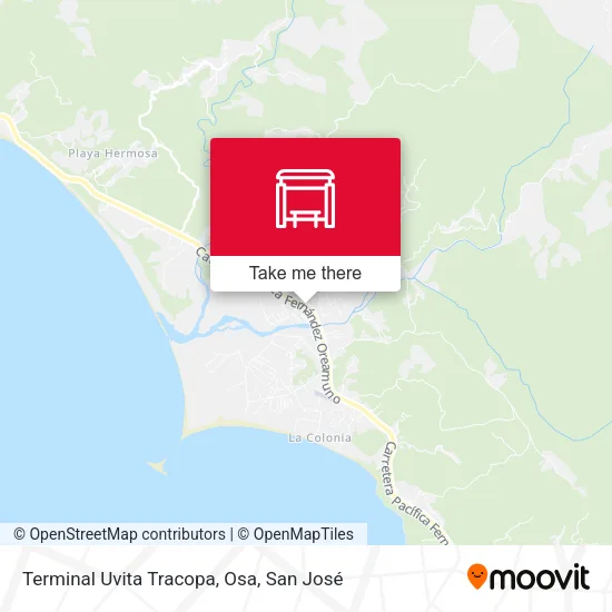 Mapa de Terminal Uvita Tracopa, Osa