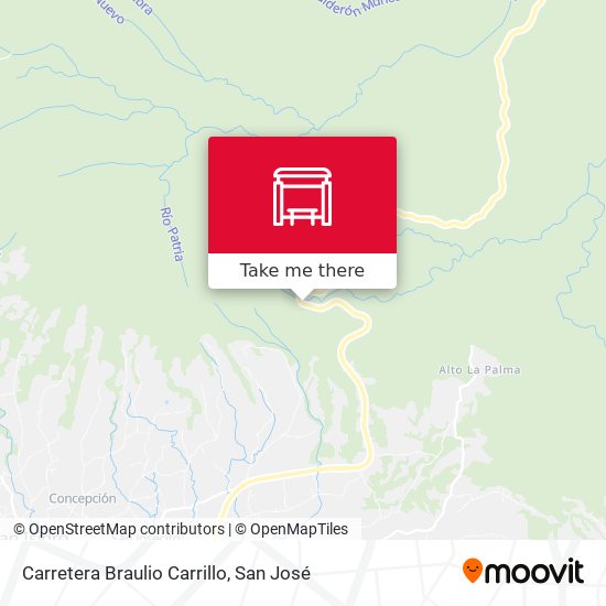 Carretera Braulio Carrillo map