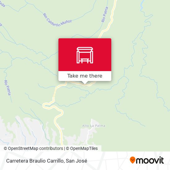 Carretera Braulio Carrillo map