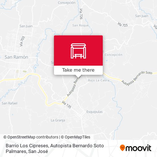 Barrio Los Cipreses, Autopista Bernardo Soto Palmares map