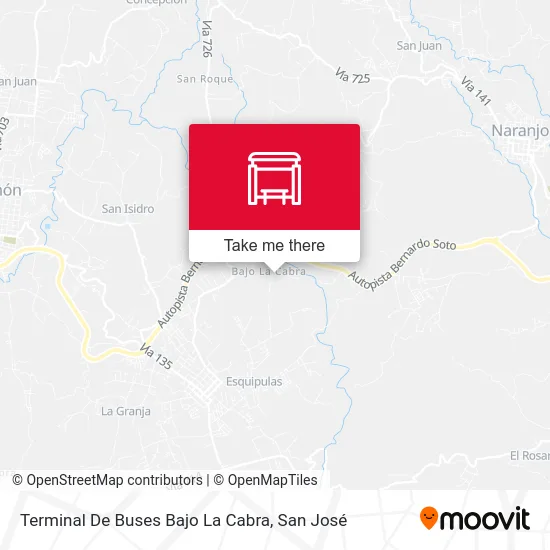 Terminal De Buses Bajo La Cabra map
