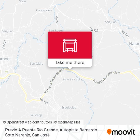 Previo A Puente Río Grande, Autopista Bernardo Soto Naranjo map