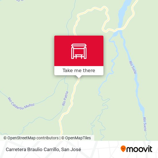 Mapa de Carretera Braulio Carrillo