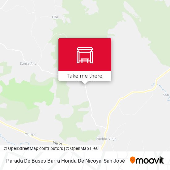 Parada De Buses Barra Honda De Nicoya map