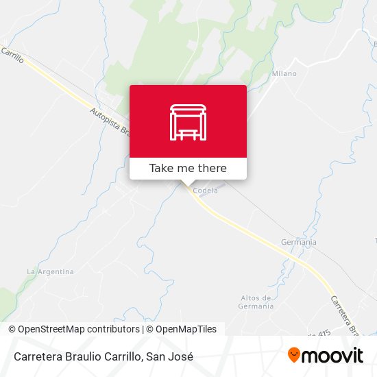 Carretera Braulio Carrillo map