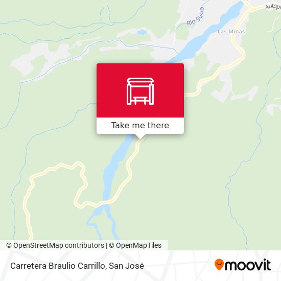 Mapa de Carretera Braulio Carrillo