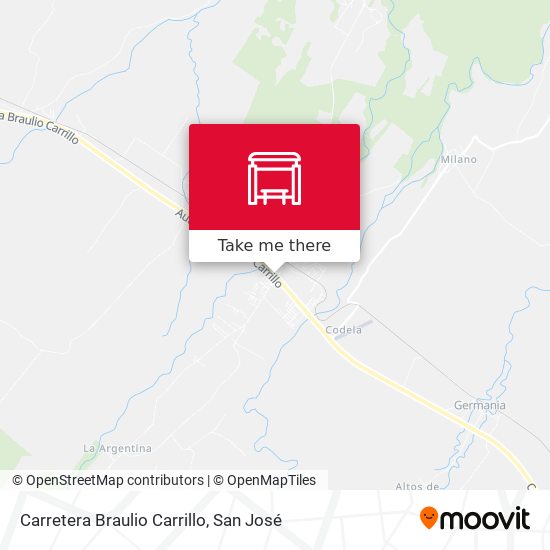 Carretera Braulio Carrillo map