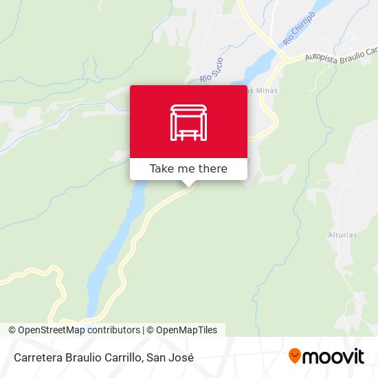 Carretera Braulio Carrillo map