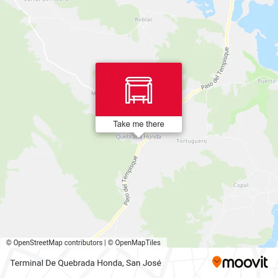 Terminal De Quebrada Honda map