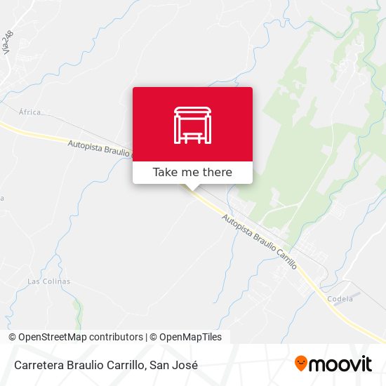 Carretera Braulio Carrillo map
