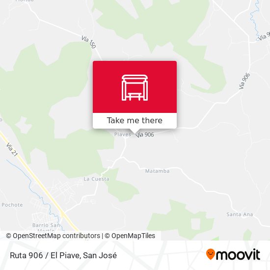 Mapa de Ruta 906 / El Piave