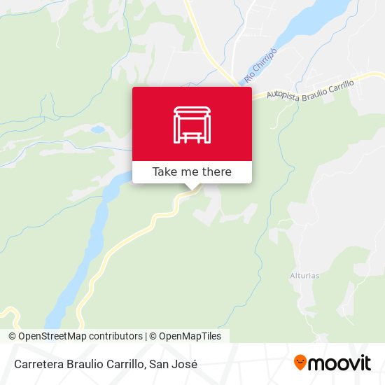 Carretera Braulio Carrillo map