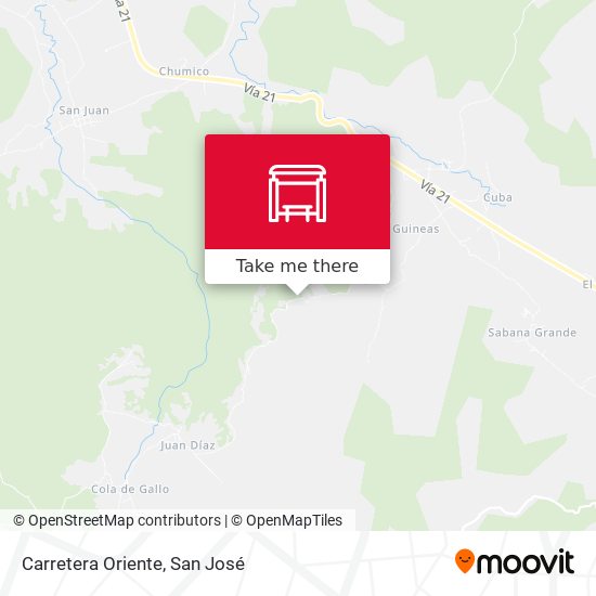 Mapa de Carretera Oriente