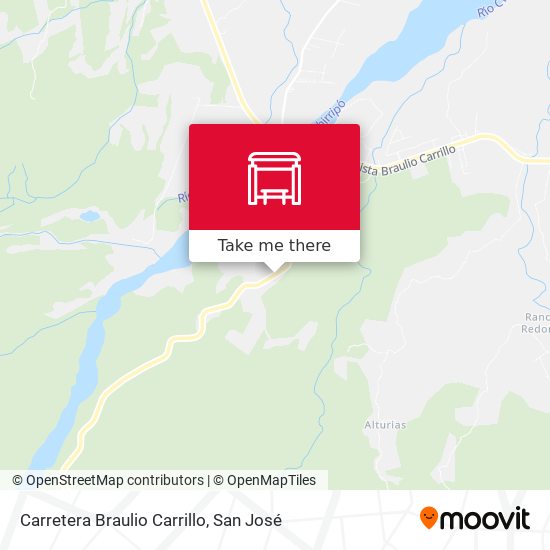 Mapa de Carretera Braulio Carrillo