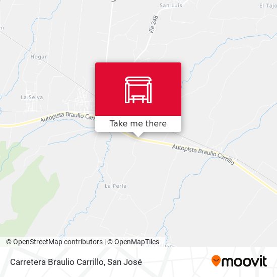 Carretera Braulio Carrillo map