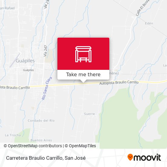 Carretera Braulio Carrillo map
