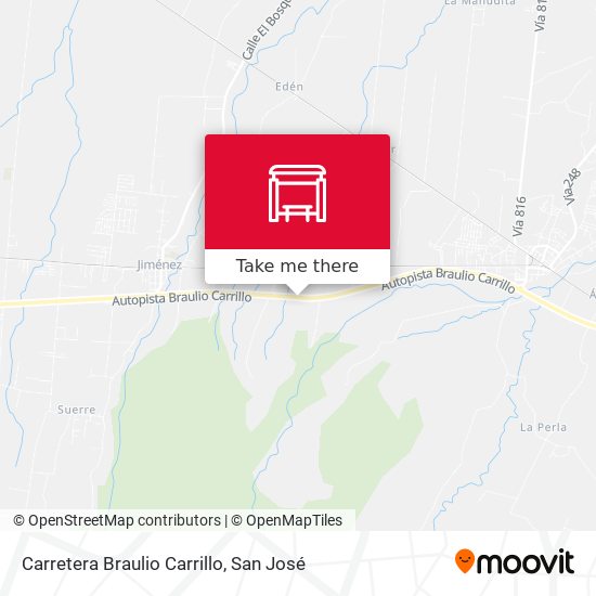Mapa de Carretera Braulio Carrillo