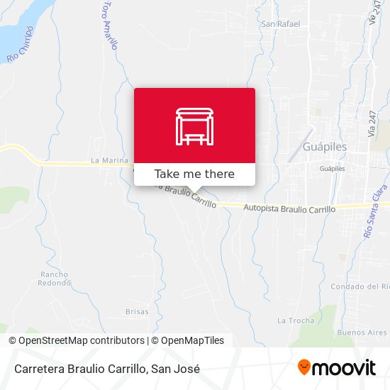 Carretera Braulio Carrillo map