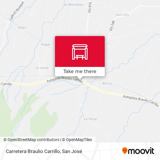 Carretera Braulio Carrillo map