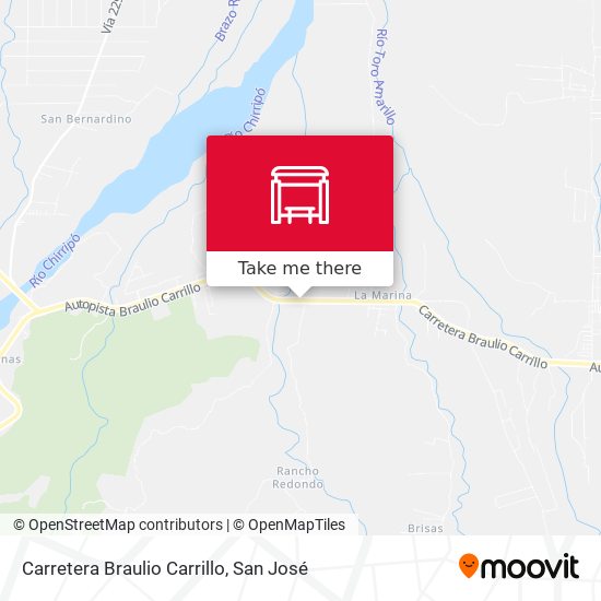 Carretera Braulio Carrillo map