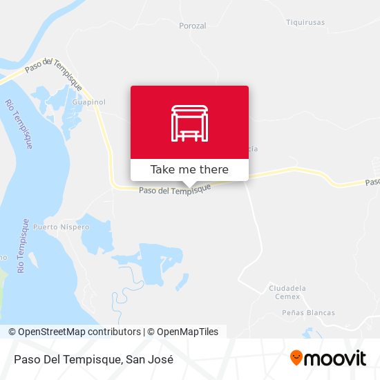 Mapa de Paso Del Tempisque