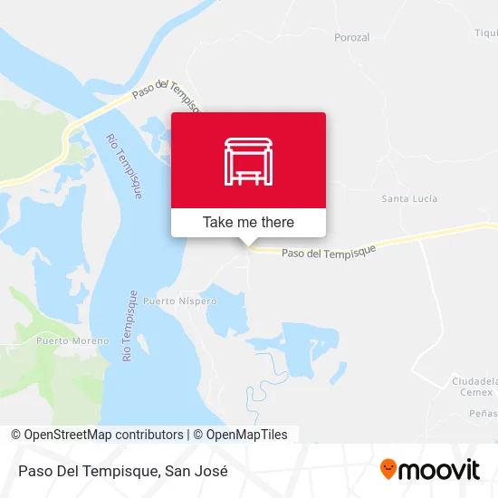 Paso Del Tempisque map