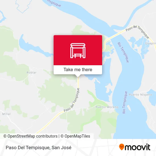 Paso Del Tempisque map
