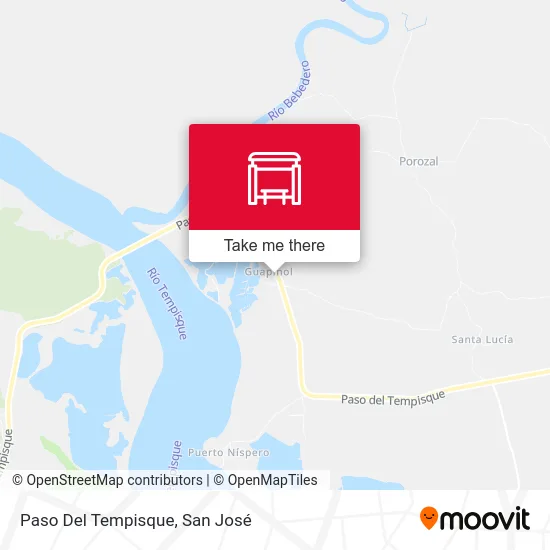 Paso Del Tempisque map