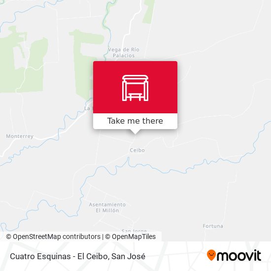 Cuatro Esquinas - El Ceibo map