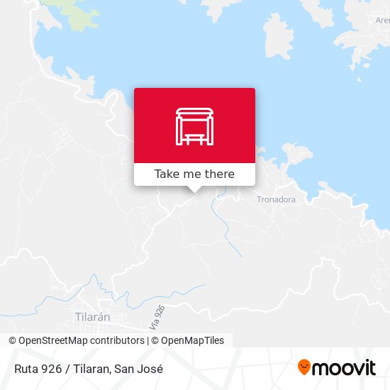 Mapa de Ruta 926 / Tilaran