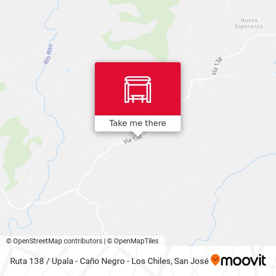 Mapa de Ruta 138 / Upala - Caño Negro - Los Chiles