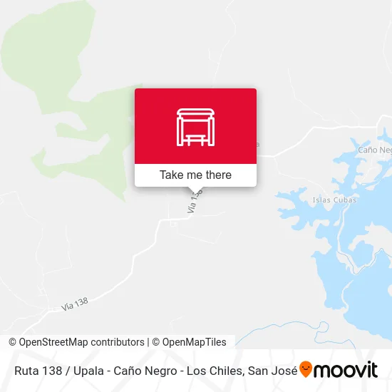 Ruta 138 / Upala - Caño Negro - Los Chiles map