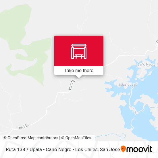 Ruta 138 / Upala - Caño Negro - Los Chiles map