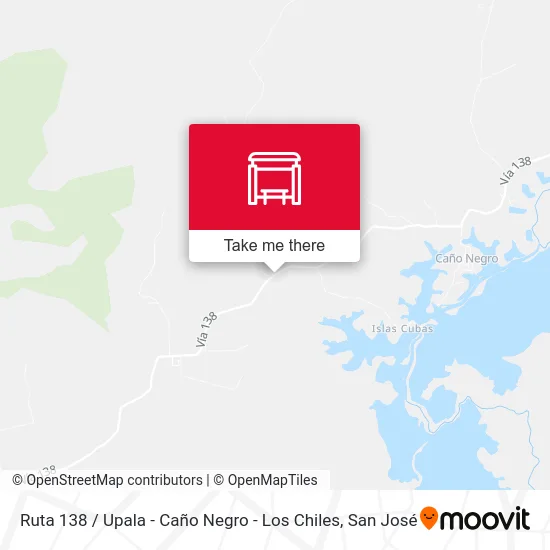 Ruta 138 / Upala - Caño Negro - Los Chiles map