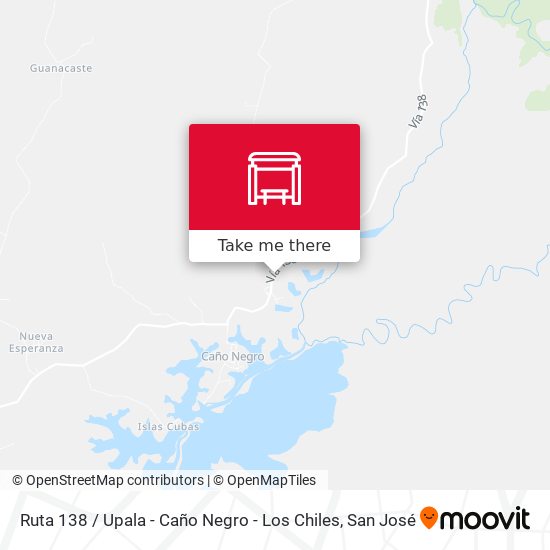 Mapa de Ruta 138 / Upala - Caño Negro - Los Chiles