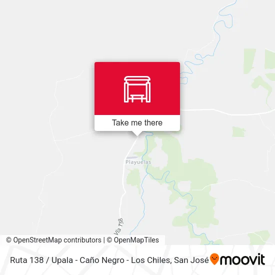 Ruta 138 / Upala - Caño Negro - Los Chiles map