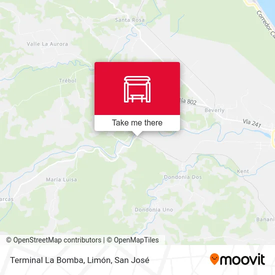 Terminal La Bomba, Limón map