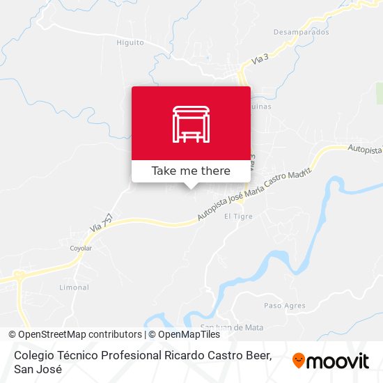 Mapa de Colegio Técnico Profesional Ricardo Castro Beer
