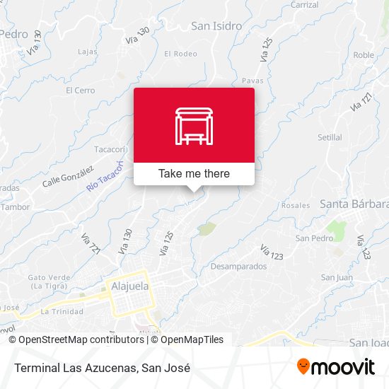 Mapa de Terminal Las Azucenas