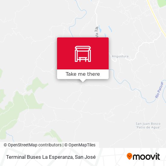 Terminal Buses La Esperanza map